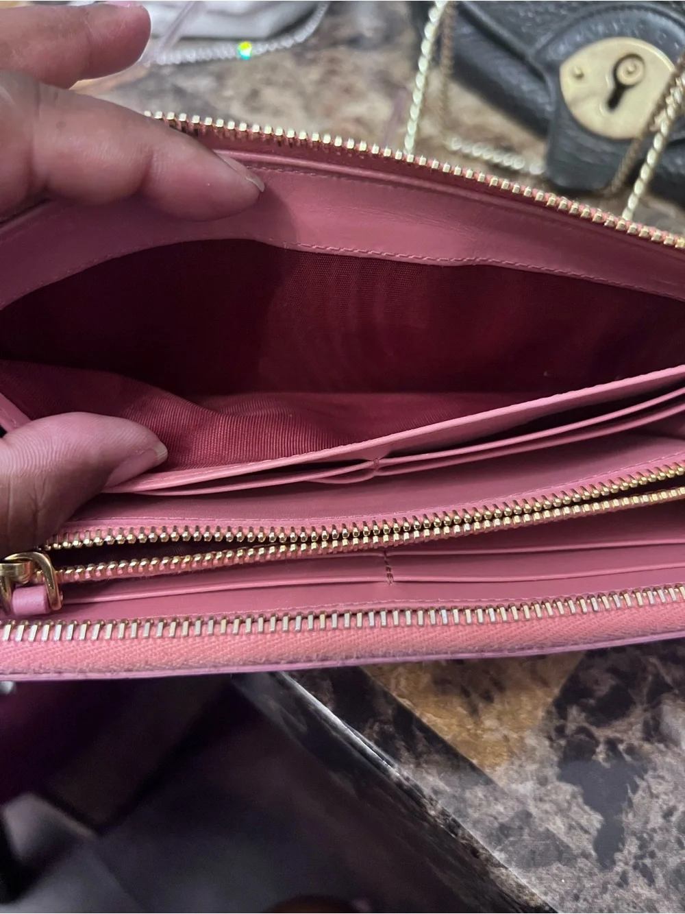 Miu Miu sleek zip